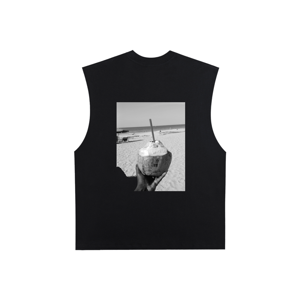 Raw Edge Cotton Tank Top