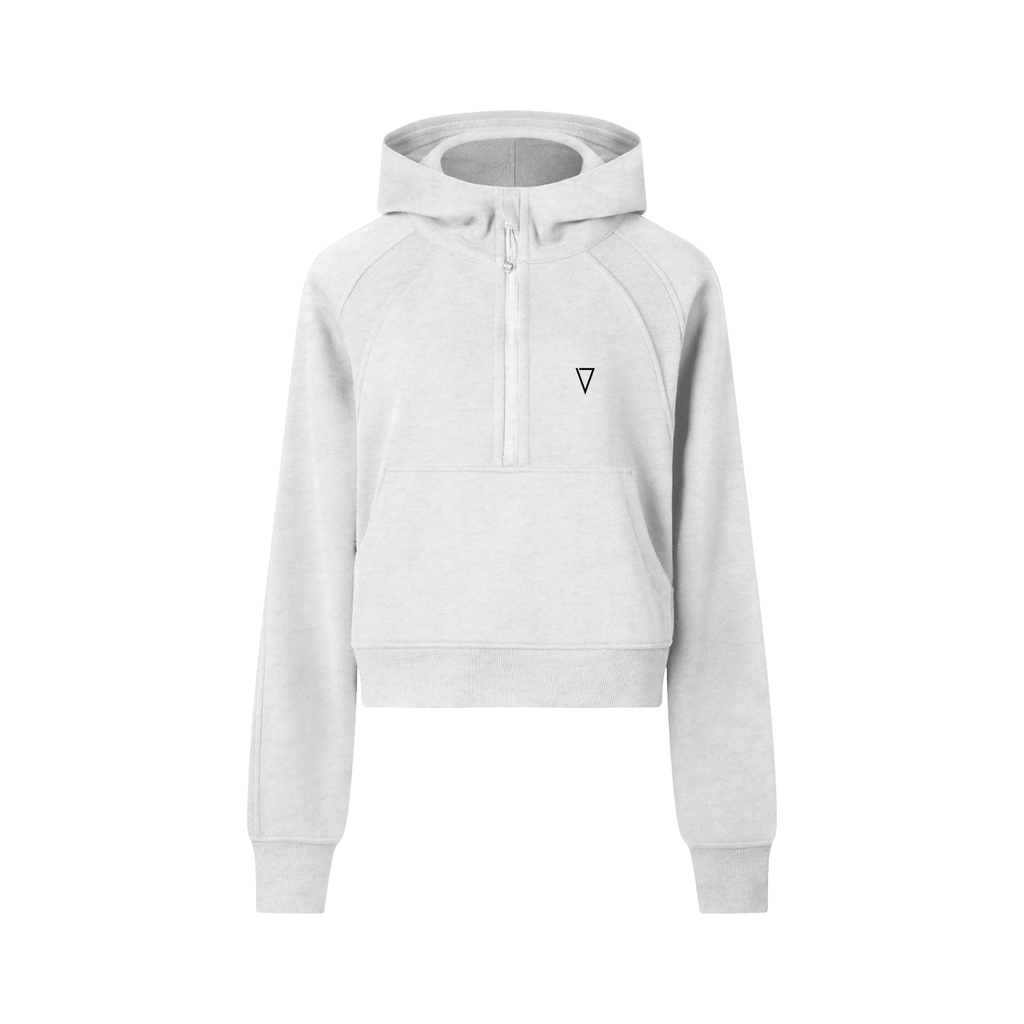 Cropped Half-Zip Hoodie