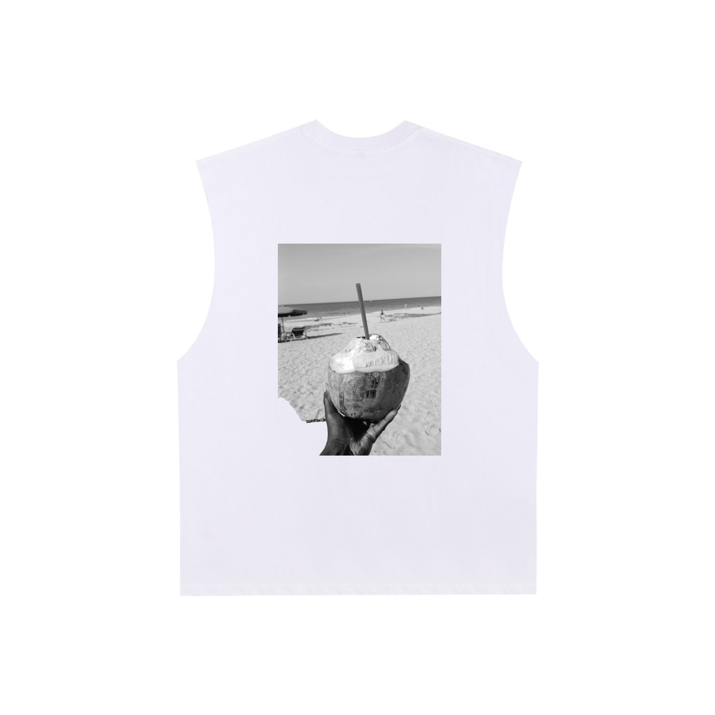 Raw Edge Cotton Tank Top